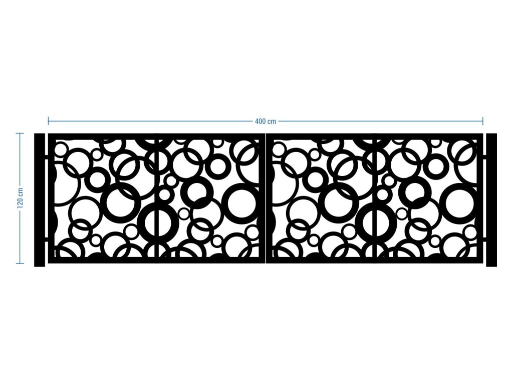 Zweiflügeliges Einfahrtstor Felicia 400×120 cm - Image 2