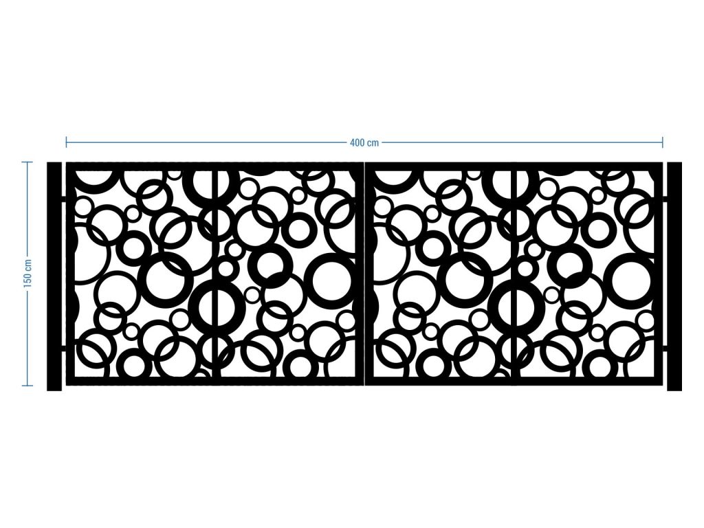 Zweiflügeliges Einfahrtstor Felicia 400×150 cm - Image 2