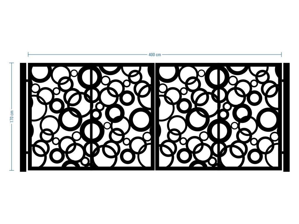 Zweiflügeliges Einfahrtstor Felicia 400×170 cm - Image 2