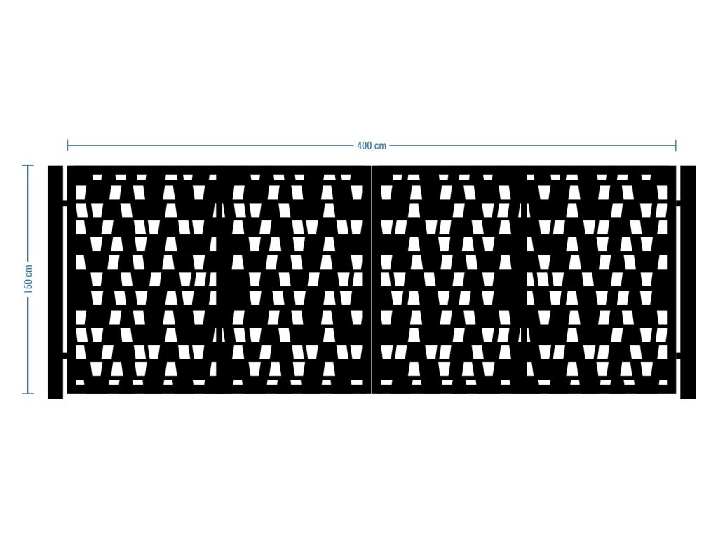 Zweiflügeliges Tor Cristina 400×150 cm – Bild 2