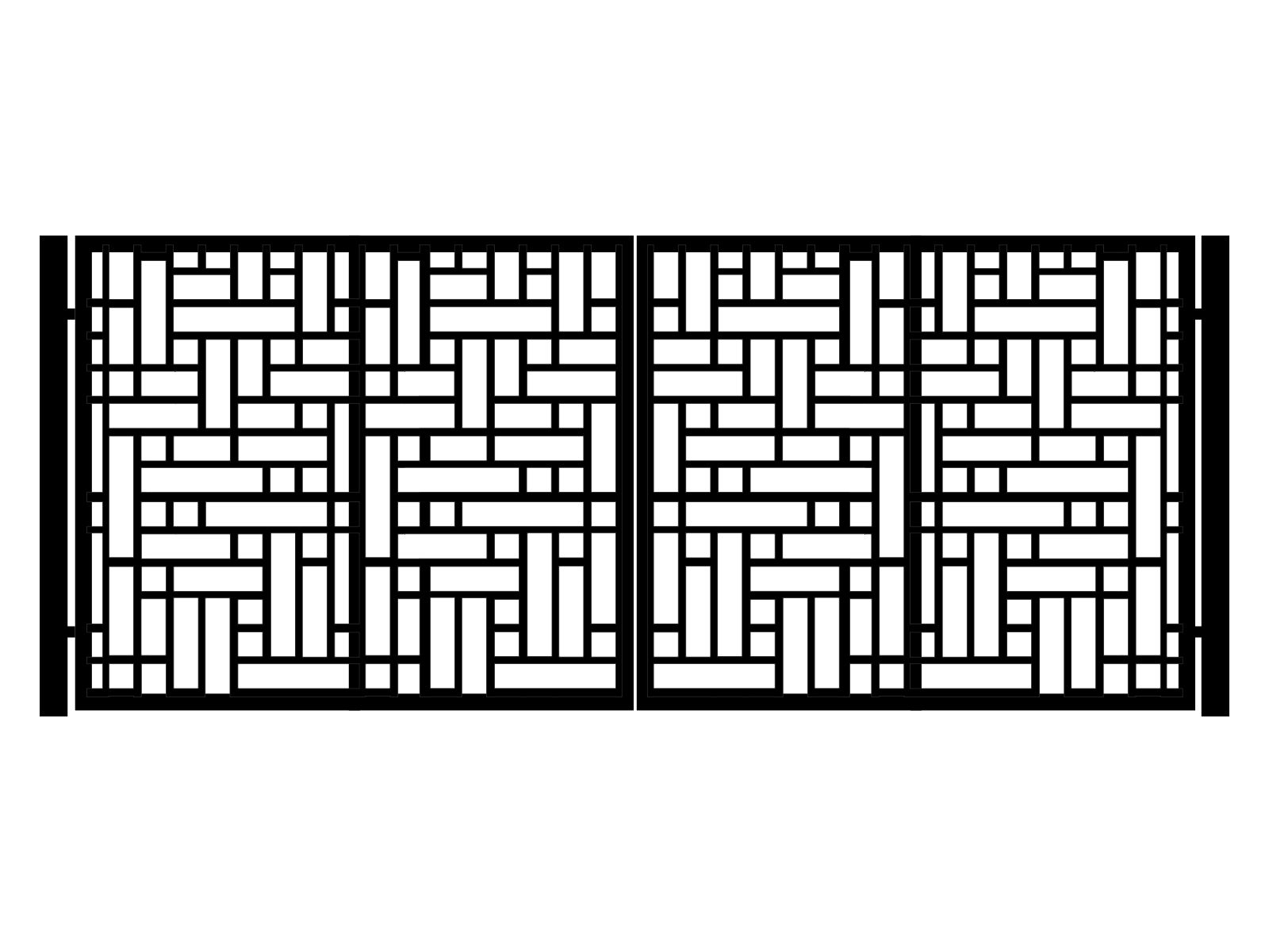 bds000-geo30-170-cza Zweiflügeliges Einfahrtstor Claudia 400×170 cm - Image 1