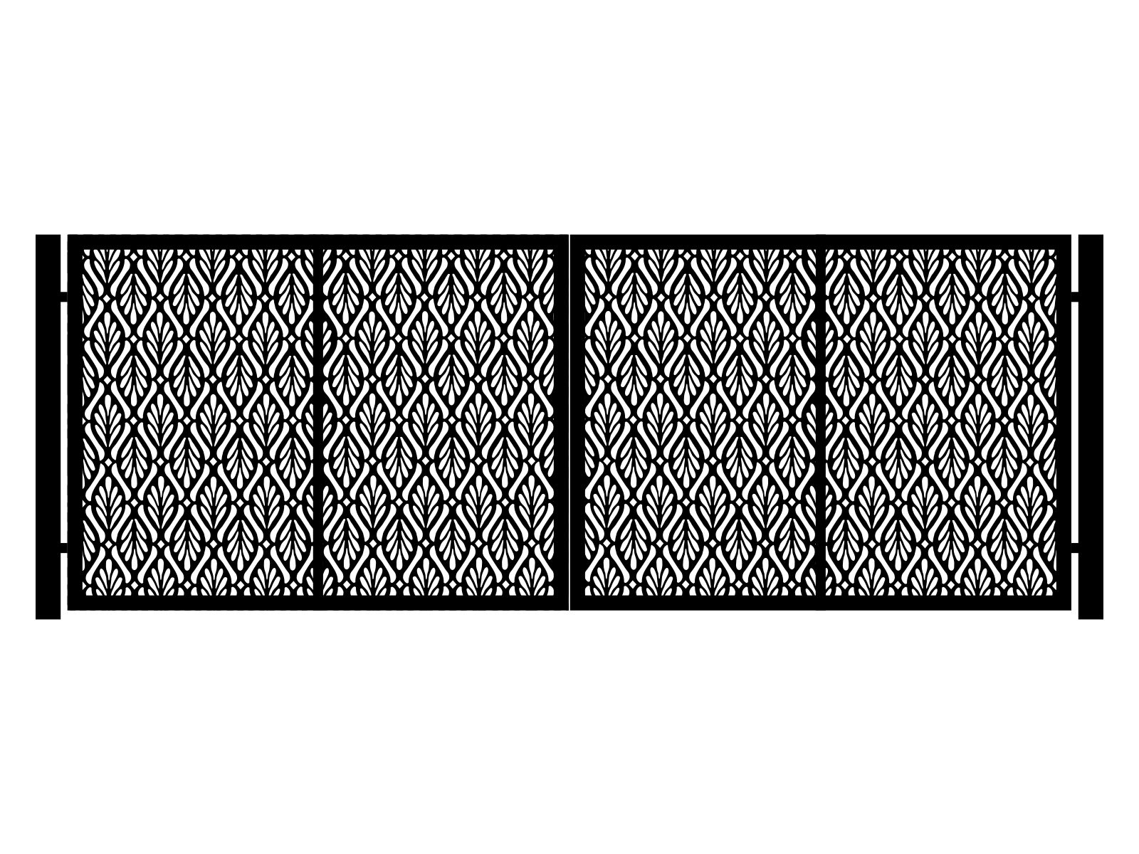 bds000-klas03-150-cza Zweiflügeliges Einfahrtstor Loretta 400×150 cm - Image 1