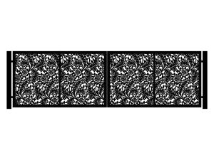 Zweiflügeliges Einfahrtstor Lisa 400×120 cm