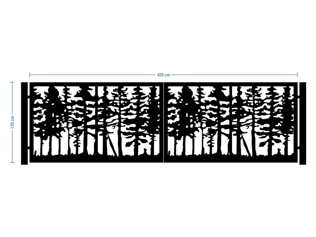 Zweiflügeliges Einfahrtstor Veronica 400×120 cm - Image 2