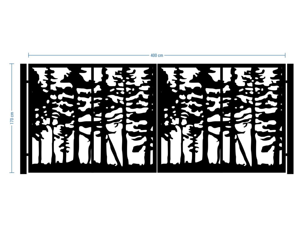 Zweiflügeliges Einfahrtstor Veronica 400×170 cm - Image 2