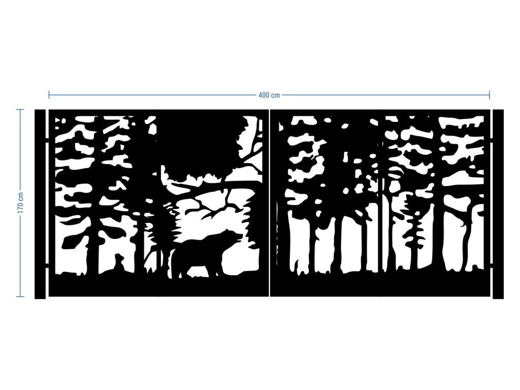 Zweiflügeliges Einfahrtstor Olivia 400×170 cm - Image 2