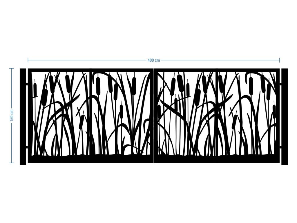 Zweiflügeliges Einfahrtstor Diana 400×150 cm - Image 2