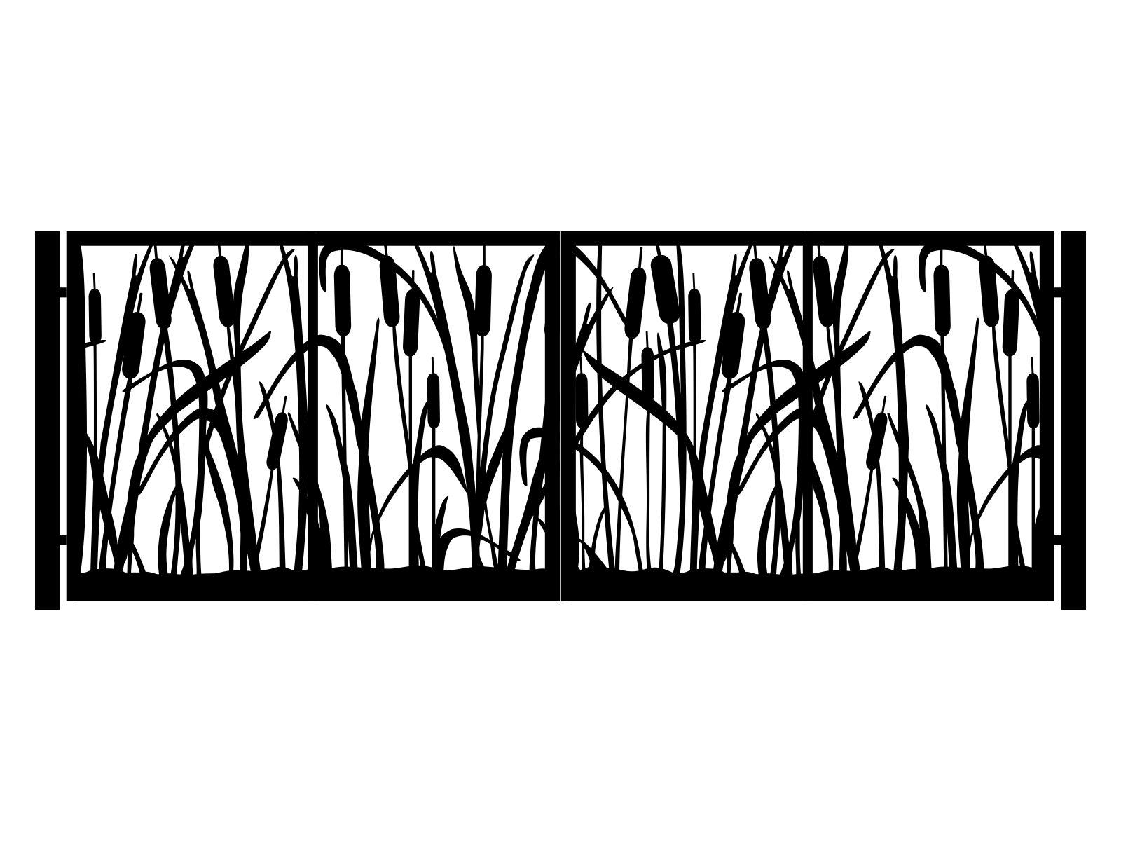 bds000-nat15-150-cza Zweiflügeliges Einfahrtstor Diana 400×150 cm - Image 1