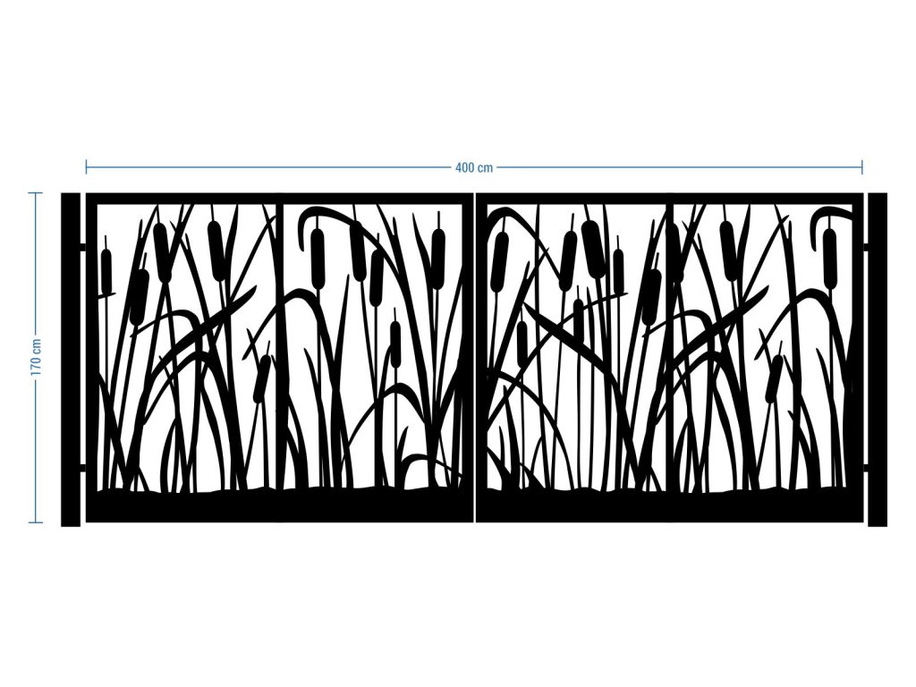 Zweiflügeliges Einfahrtstor Diana 400×170 cm - Image 2