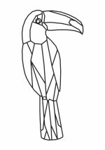 geometrisches Wanddeko Metall Tukan 45 cm