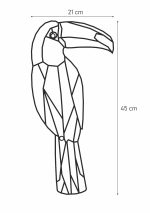 geometrisches Wanddeko Metall Tukan 45 cm - Image 2