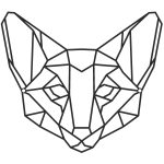 geometrisches Wanddeko Metall Fuchs 40 cm