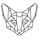 geometrisches Wanddeko Metall Fuchs 60 cm