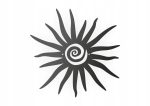 Wanddeko Metall Sonne 60 cm
