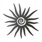 Wanddeko Metall Sonne 60 cm