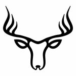 Hirsch Wanddeko Metall 50 cm