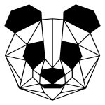 Wanddeko Metall Panda 50 cm