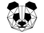 Wanddeko Metall Panda 80 cm