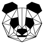 Wanddeko Metall Panda 80 cm