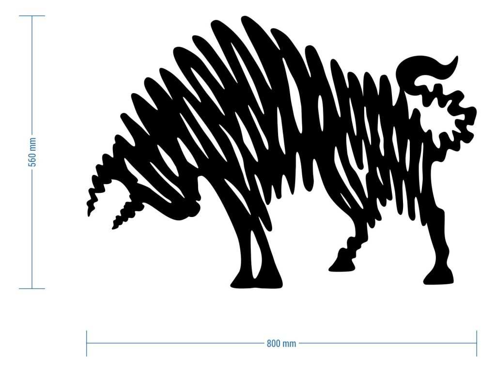 Wanddeko Metall Stier 80 cm - Image 3