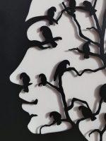 Wanddeko Metall Porträt mit Vogel 50 cm - Image 7