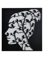 Wanddeko Metall Porträt mit Vogel 50 cm - Image 5