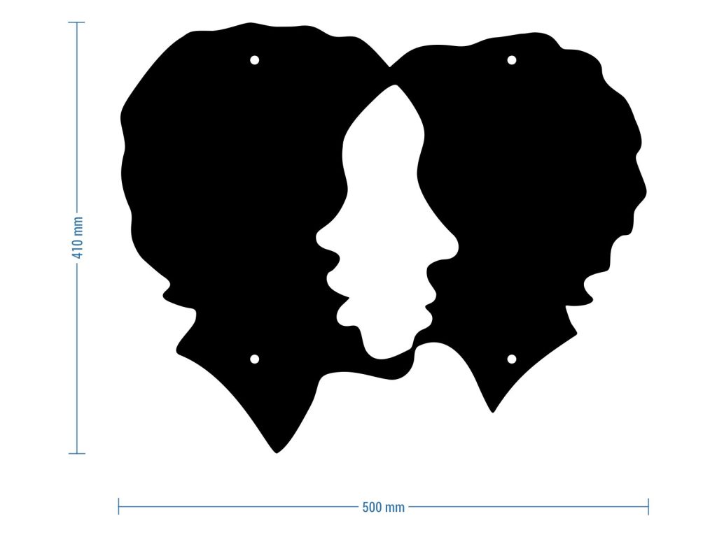 Wanddeko Metall Liebe 50 cm - Image 3