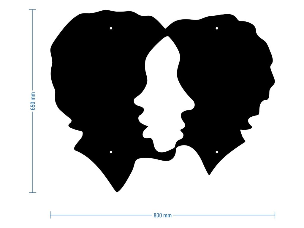 Wanddeko Metall Liebe 80 cm - Image 3