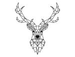 Wanddeko Metall Hirsch 100 cm