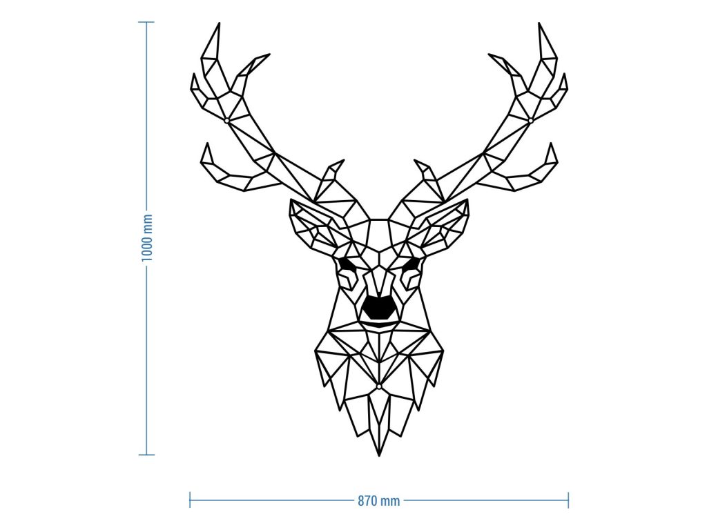 Wanddeko Metall Hirsch 100 cm - Image 2