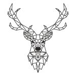 Wanddeko Metall Hirsch 80 cm