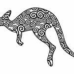 Wanddeko Metall Känguru 50 cm