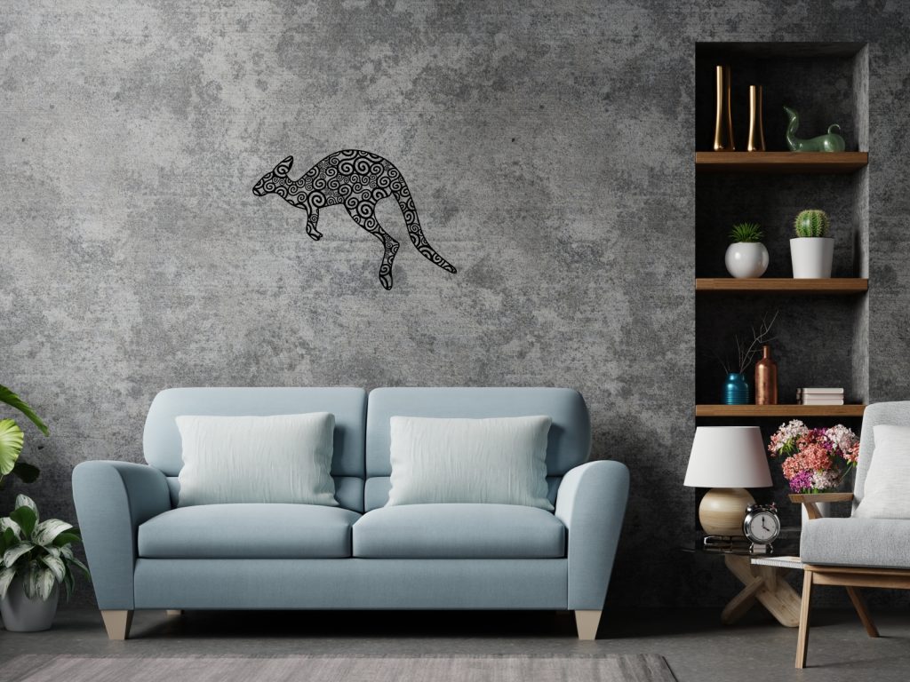 Wanddeko Metall Känguru 50 cm - Image 2