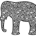 Wanddeko Metall Elefant 50 cm