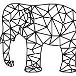 Wanddeko Metall Elefant 50 cm