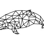 Wanddeko Metall Wal 70 cm