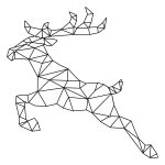 Wanddeko Metall Hirsch 100 cm