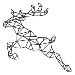 Wanddeko Metall Hirsch 50 cm