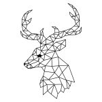 Wanddeko Metall Hirsch 100 cm