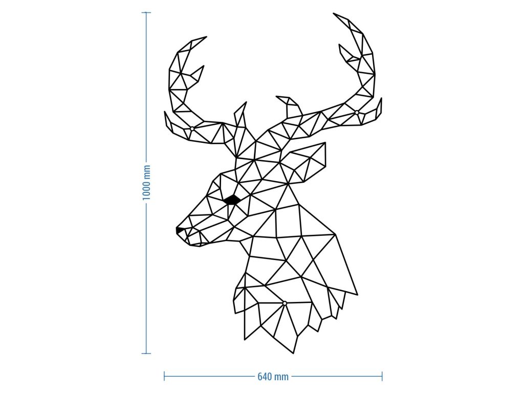 Wanddeko Metall Hirsch 100 cm - Image 2