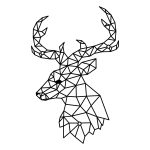 Wanddeko Metall Hirsch 50 cm