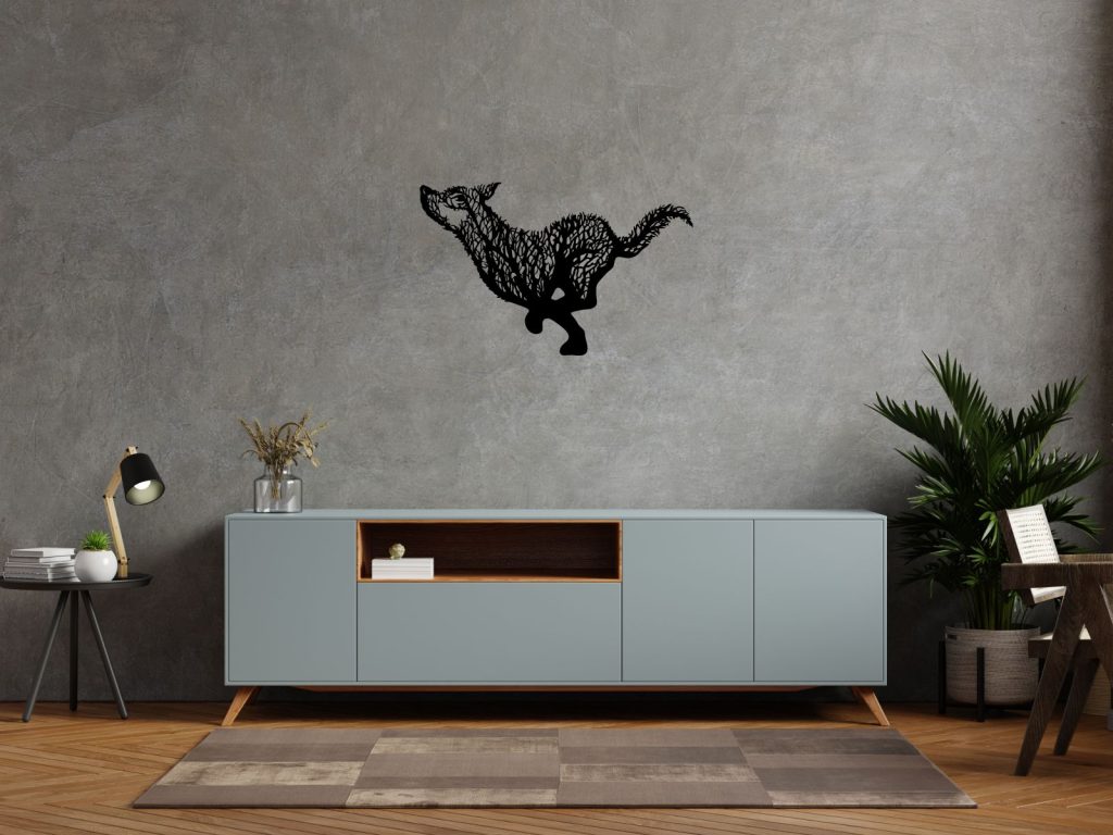 Wanddeko Metall Wolf 50 cm - Image 3