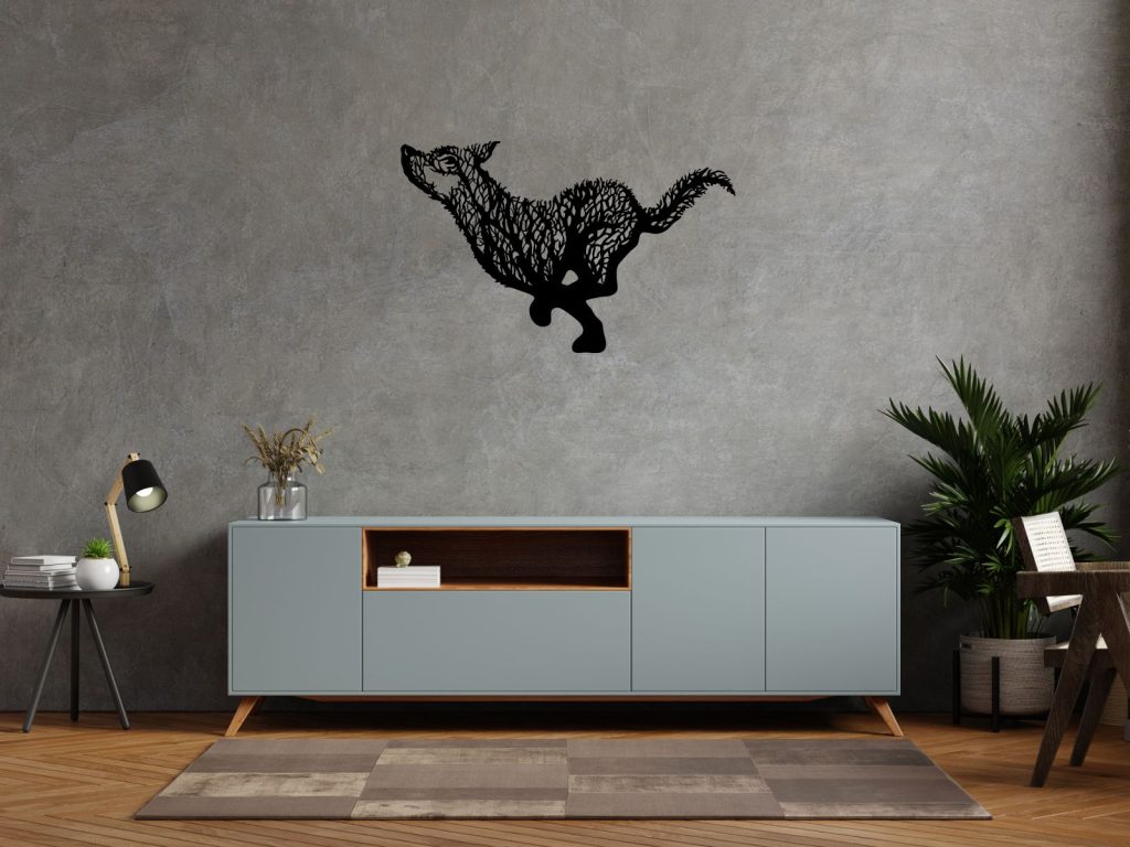 Wanddeko Metall Wolf 70 cm - Image 3