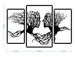 Wanddeko Metall Triptychon Bäume 50 cm - Image 2