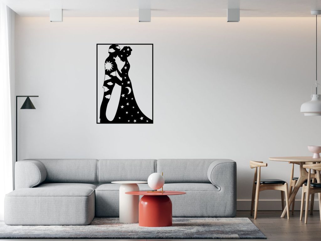 Wanddeko Metall Tag und Nacht 100 cm - Image 3