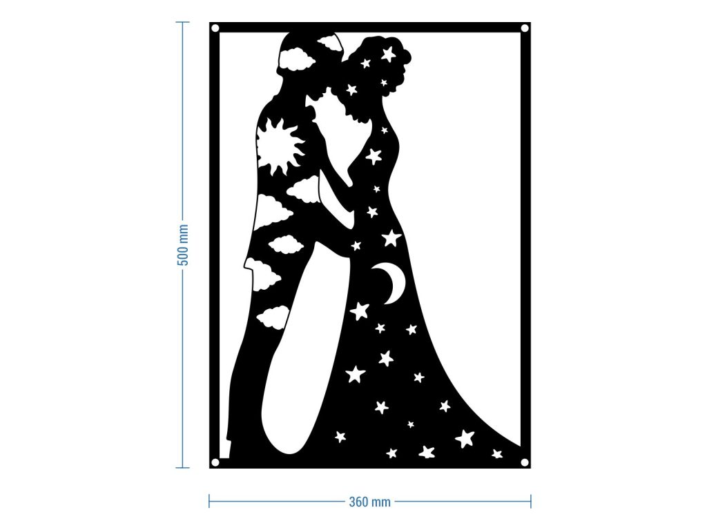 Wanddeko Metall Tag und Nacht 50 cm - Image 2