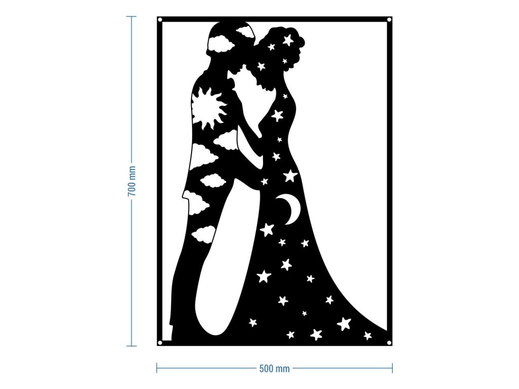 Wanddeko Metall Tag und Nacht 70 cm - Image 2