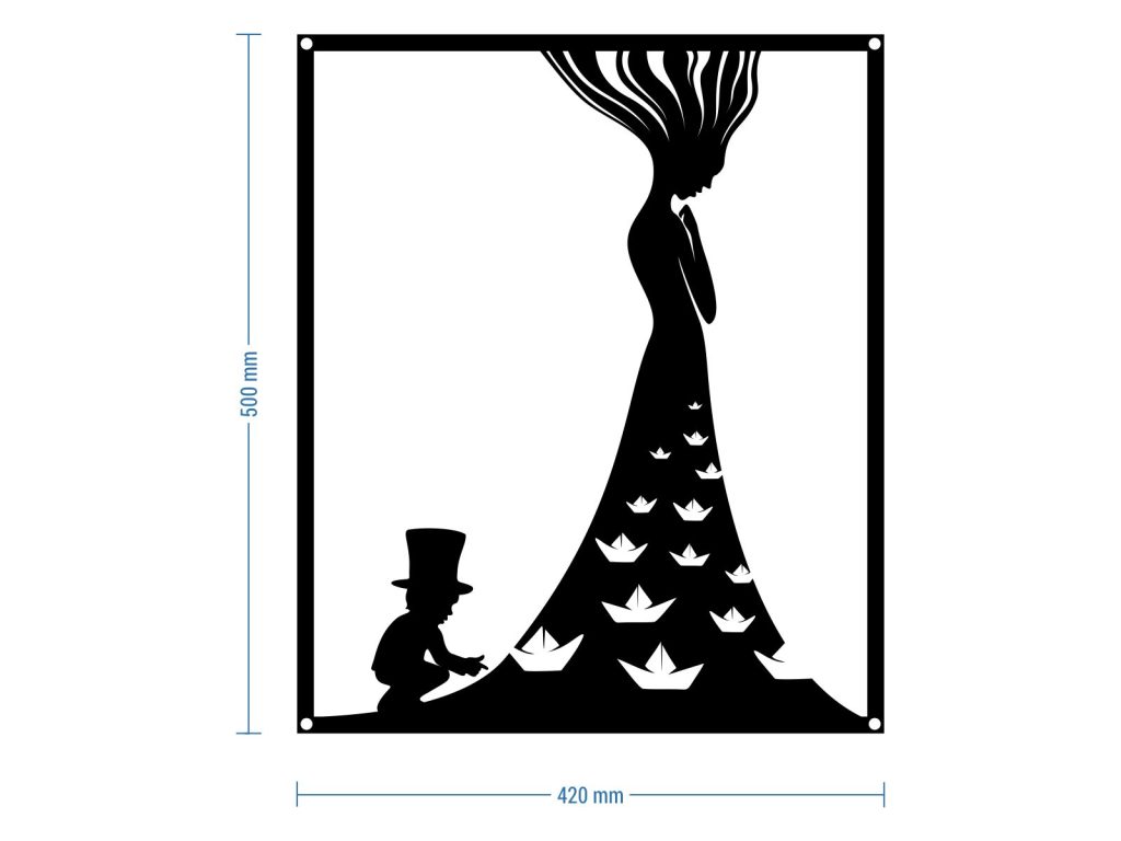 Wanddeko Metall Schiffe 50 cm - Image 2