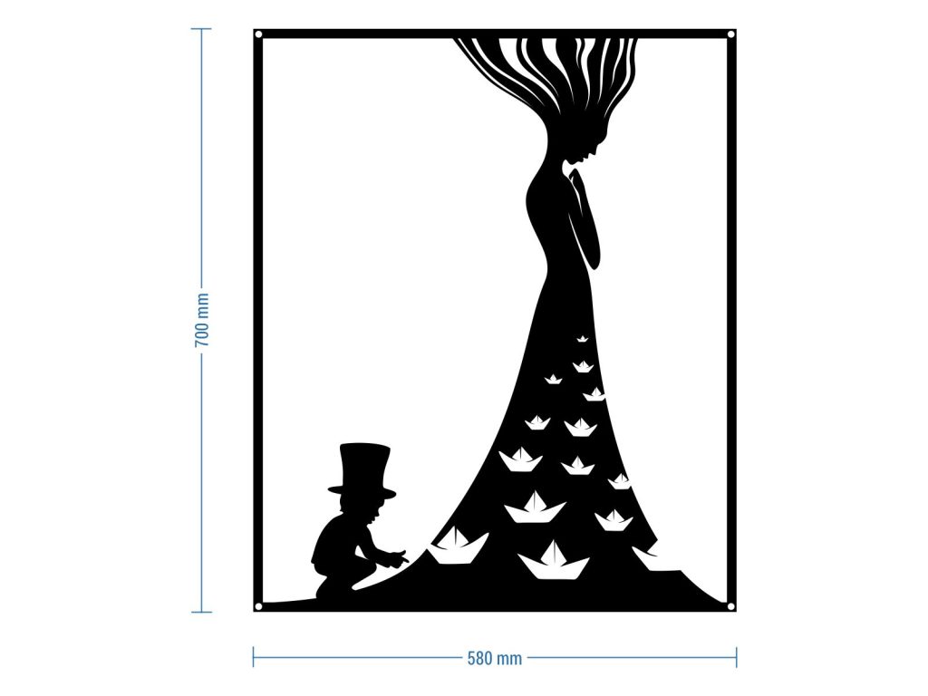 Wanddeko Metall Schiffe 70 cm - Image 2