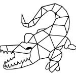 Wanddeko Metall Krokodil 50 cm